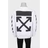 Men's white sweatshirt with print