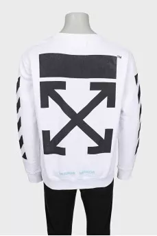 Men's white sweatshirt with print
