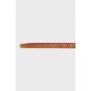 Suede belt with logo buckle