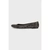 Textile ballet shoes in military print