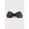 Textile ballet shoes in military print