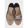 Textile ballet shoes in military print