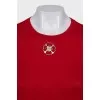 Cashmere jumper with gold decor