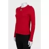 Cashmere jumper with gold decor