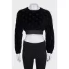 Velvet top with tag