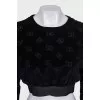 Velvet top with tag