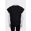 Black T-shirt with embroidered logo