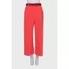 Straight-leg trousers with sequins and beads