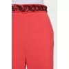 Straight-leg trousers with sequins and beads