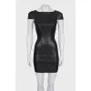 Black dress with animal print