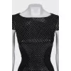 Black dress with animal print