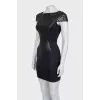 Black dress with animal print