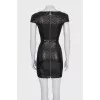 Black dress with animal print