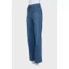 Wide leg fit jeans with patch pockets