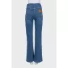 Wide leg fit jeans with patch pockets