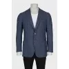 Men's wool and silk printed jacket