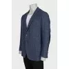 Men's wool and silk printed jacket