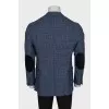 Men's wool and silk printed jacket