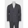 Men's wool suit with a large check pattern