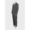 Men's wool suit with a large check pattern