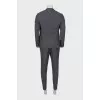 Men's wool suit with a large check pattern