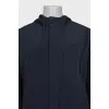 Men's short blue trench coat