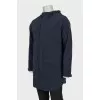 Men's short blue trench coat