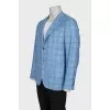 Men's light blue cashmere and silk jacket