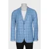 Men's light blue cashmere and silk jacket