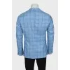Men's light blue cashmere and silk jacket