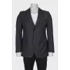 Men's single-breasted wool and silk jacket