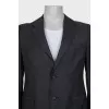 Men's single-breasted wool and silk jacket