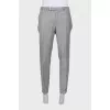 Men's gray checkered suit