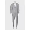 Men's gray checkered suit