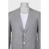 Men's gray checkered suit