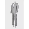 Men's gray checkered suit
