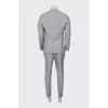 Men's gray checkered suit