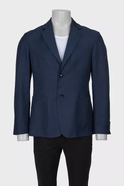 Men's straight-cut jacket with buttons