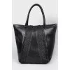 Bag black with eyelets