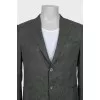 Men's green wool and silk jacket