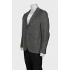 Men's green wool and silk jacket