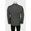 Men's green wool and silk jacket