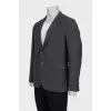 Men's single-breasted wool jacket