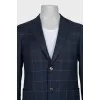 Men's suit in a large check pattern