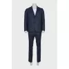 Men's blue wool suit