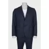 Men's blue wool suit
