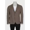Men's brown jacket with a small print