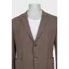 Men's brown jacket with a small print