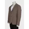 Men's brown jacket with a small print