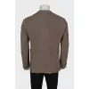 Men's brown jacket with a small print